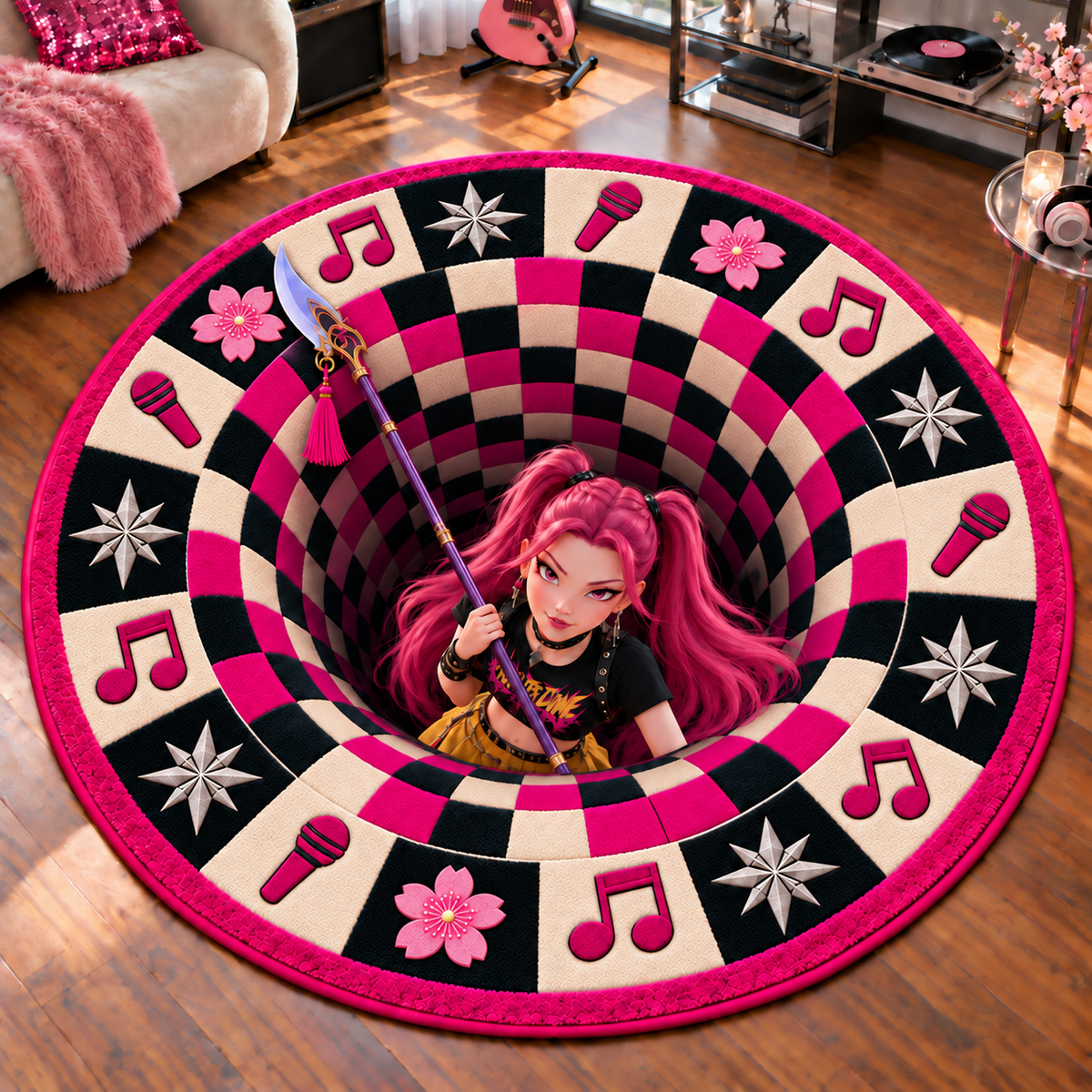HUNTR/X Mira Portal 3D Illusion Rug