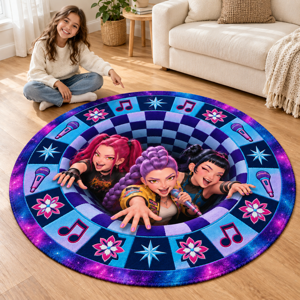 HUNTR/X Music Portal 3D Illusion Rug