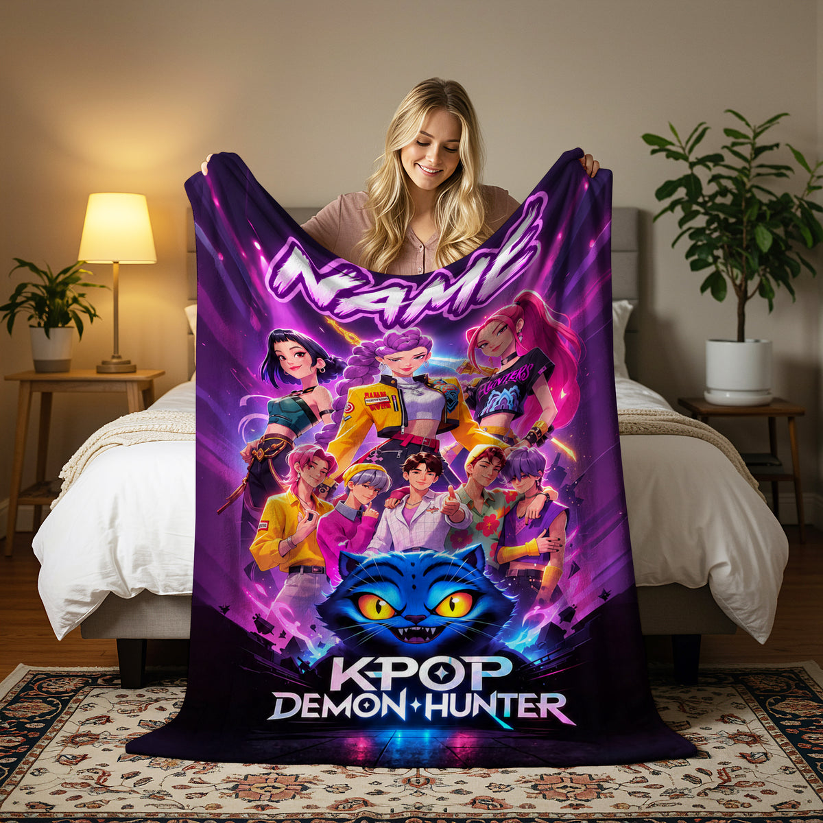 KPop Demon Hunters Full Cast Blanket