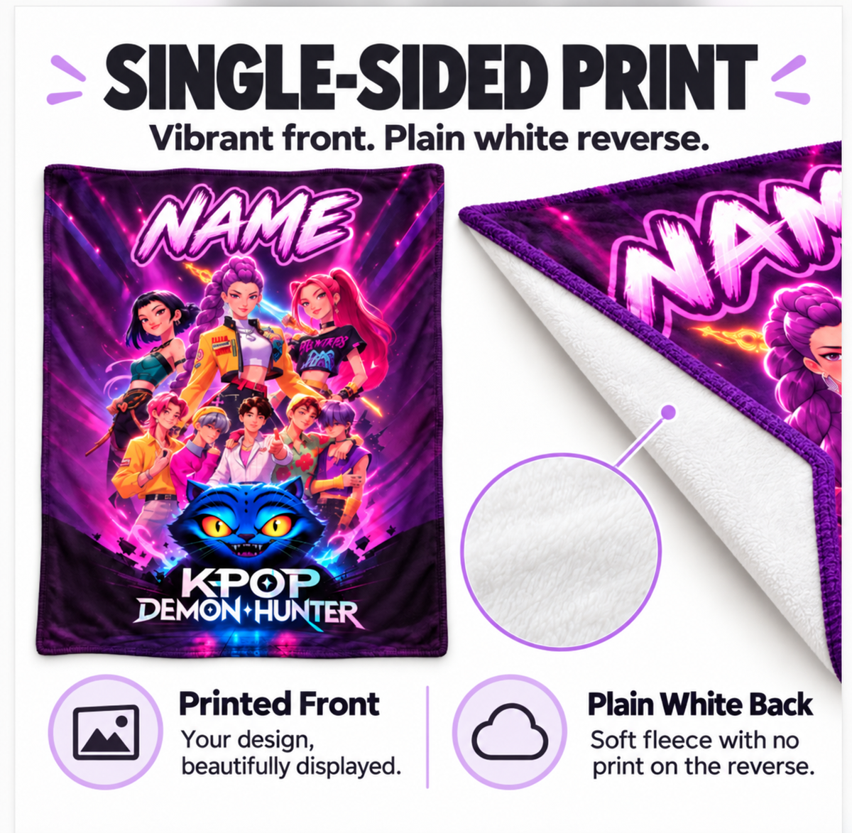 KPop Demon Hunters Full Cast Blanket