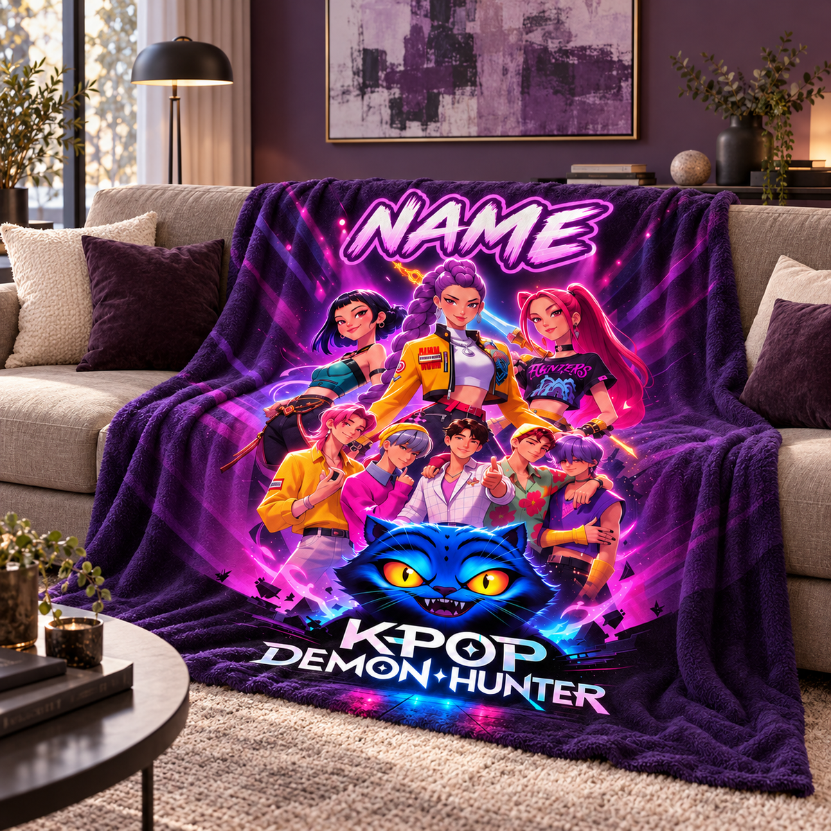 KPop Demon Hunters Full Cast Blanket