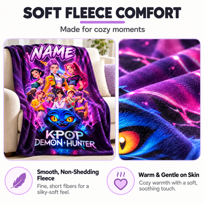 KPop Demon Hunters Full Cast Blanket