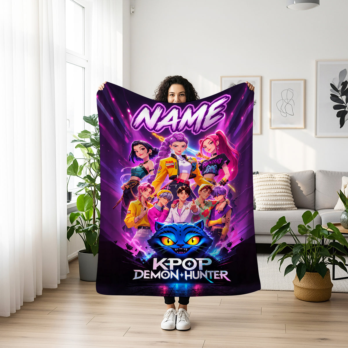 KPop Demon Hunters Full Cast Blanket