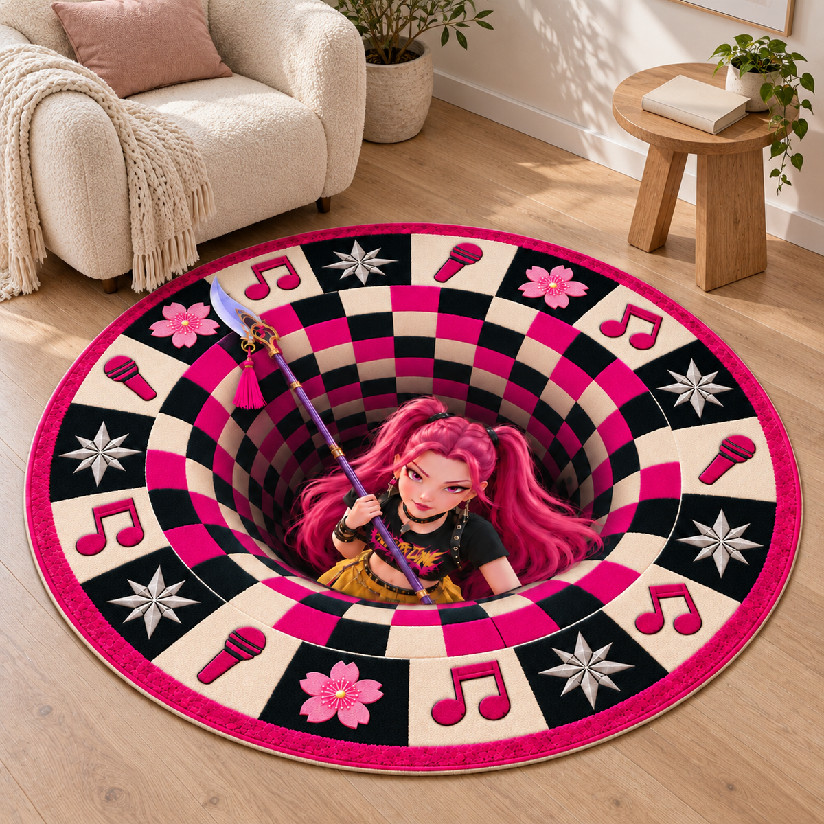 HUNTR/X Mira Portal 3D Illusion Rug