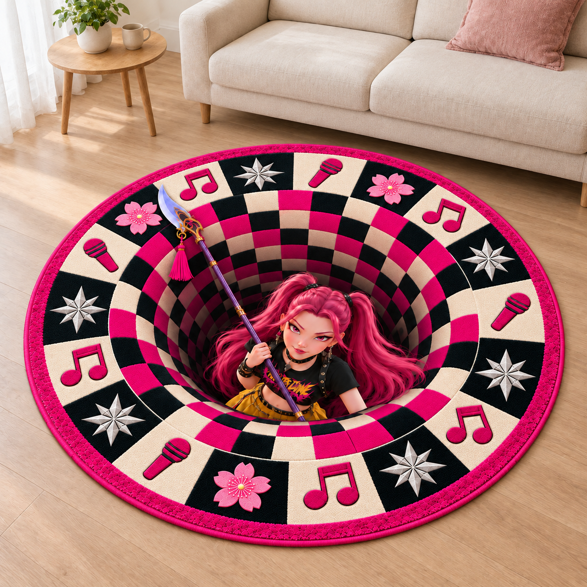 HUNTR/X Mira Portal 3D Illusion Rug
