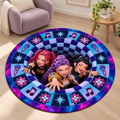 HUNTR/X Music Portal 3D Illusion Rug