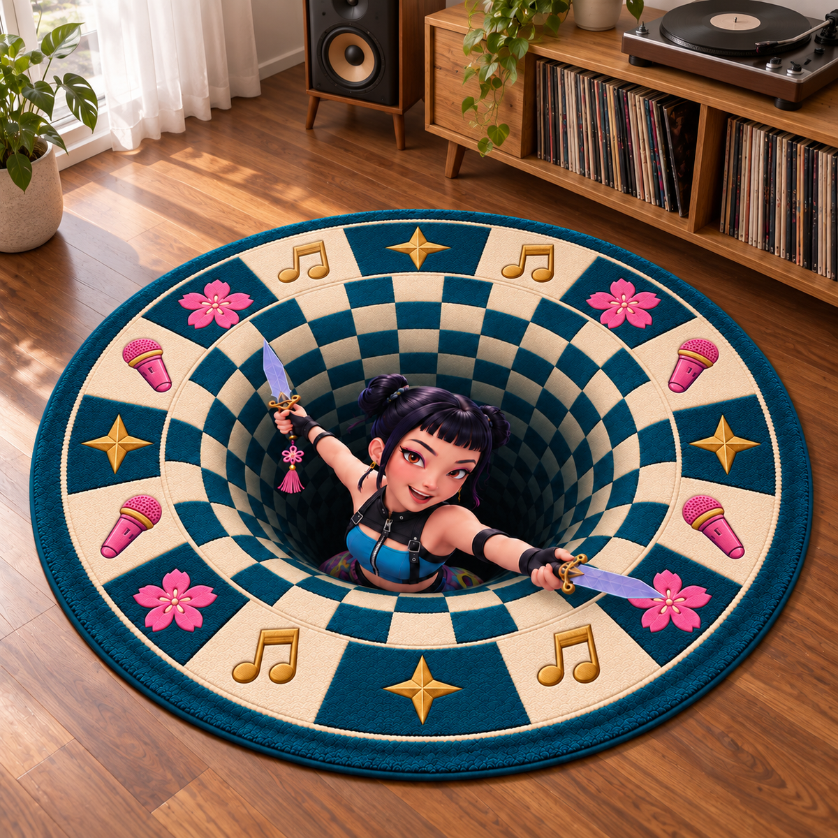 HUNTR/X Zoey Portal 3D Illusion Rug