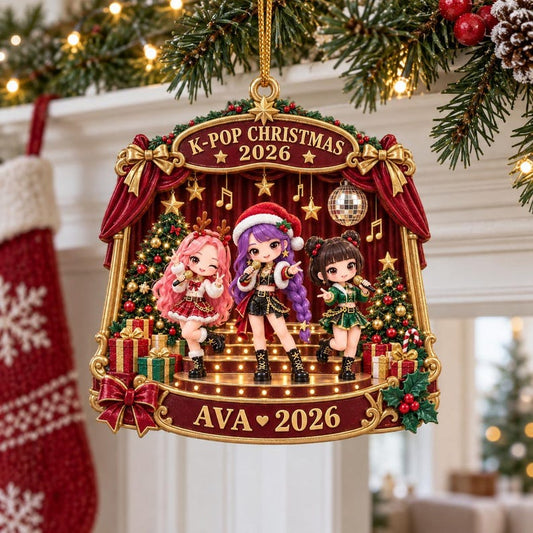Personalized Pop Music Christmas Ornament