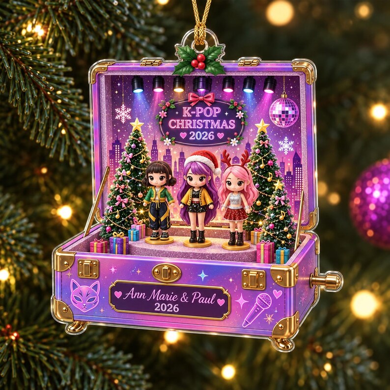Personalized Kpop Christmas Ornament