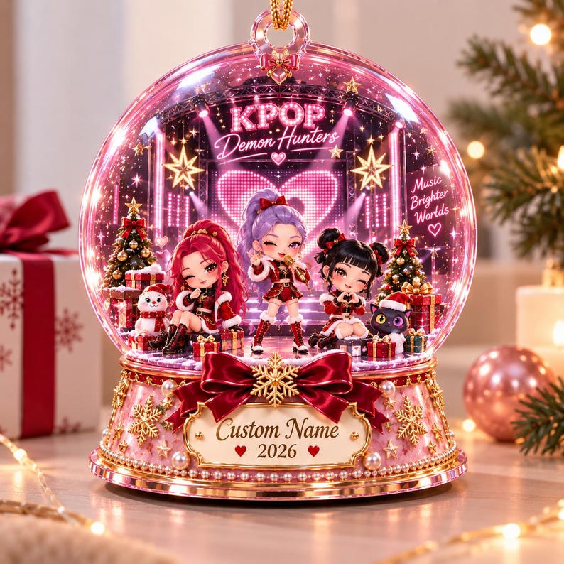 Personalized K-Pop Demon Hunter Ornament 2D Flat
