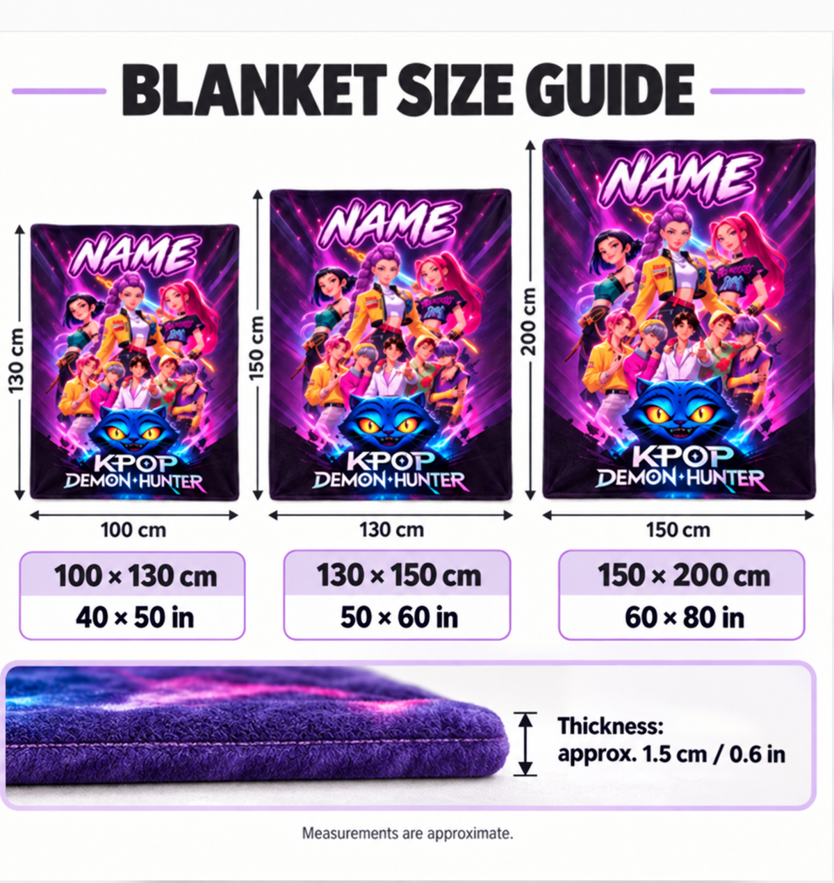 KPop Demon Hunters Full Cast Blanket